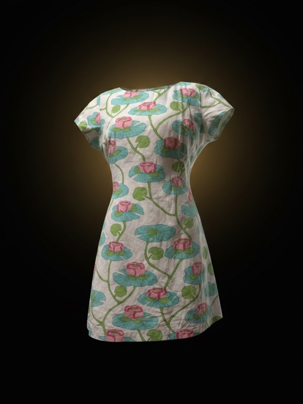 Lilly Pulitzer White Shift Dress with Pink & Teal Floral Print